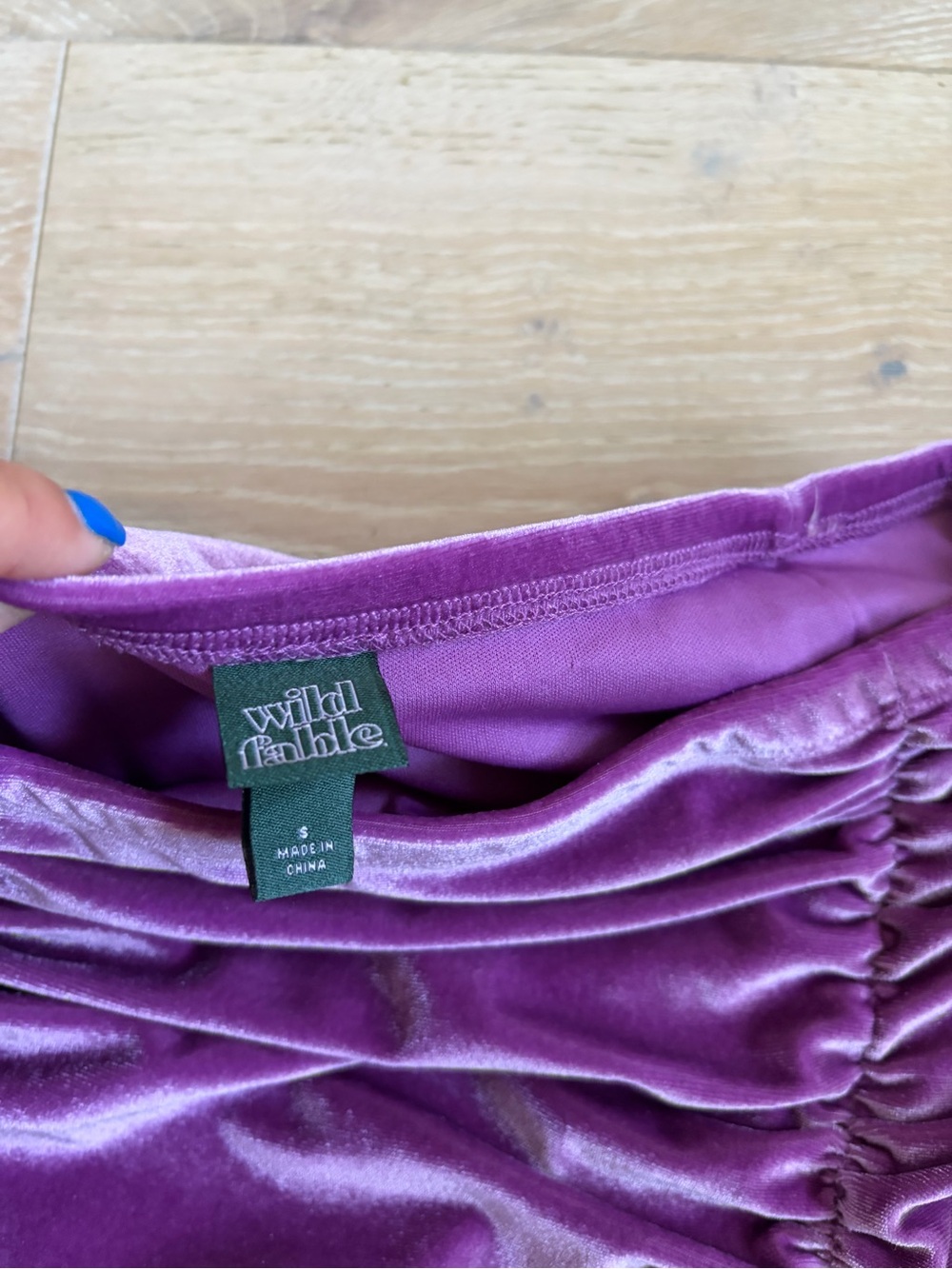 wild fable Purple Velvet Juniors' Skirt Bottoms